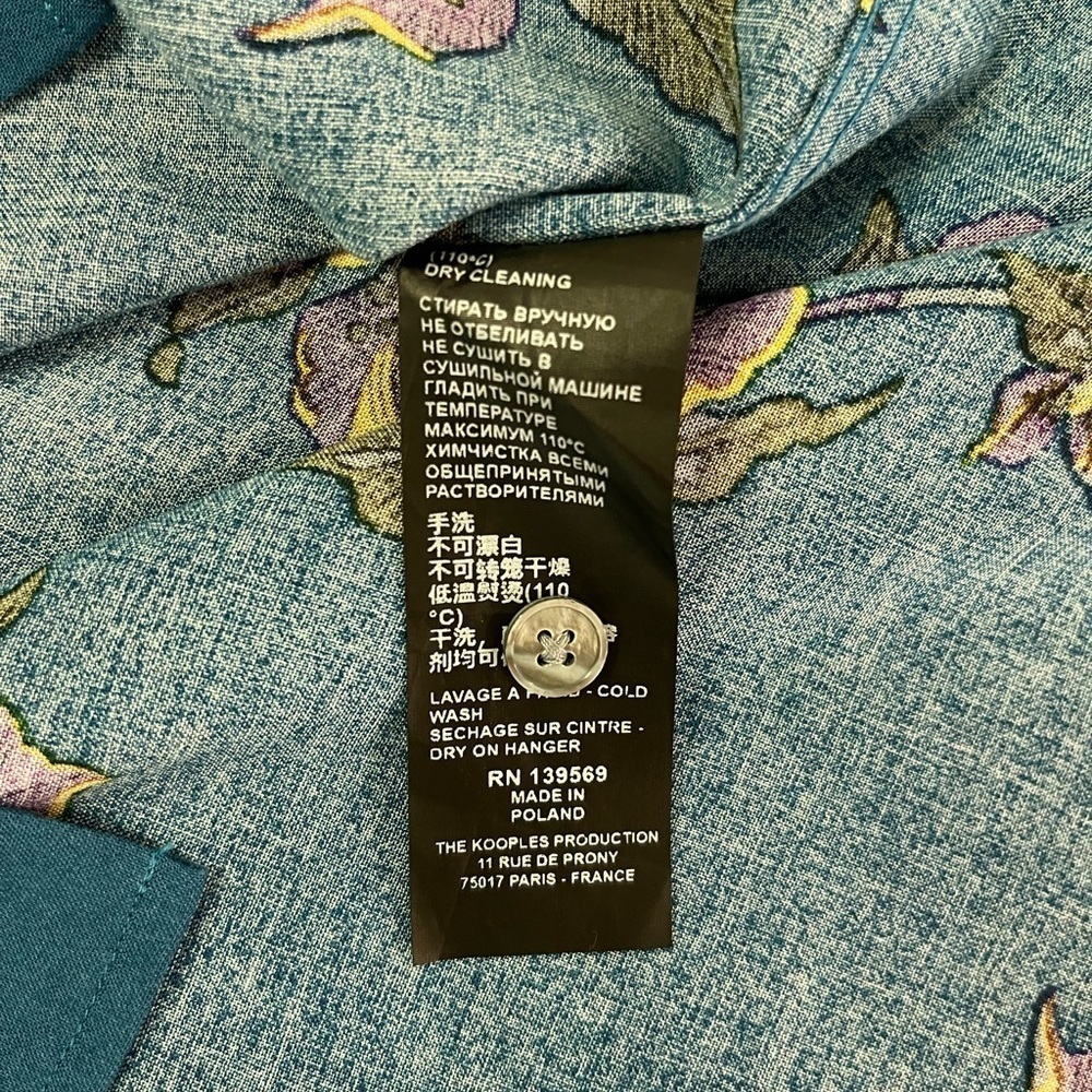 The Kooples Hawaiian Floral Print Shirt - Picture 7 of 8